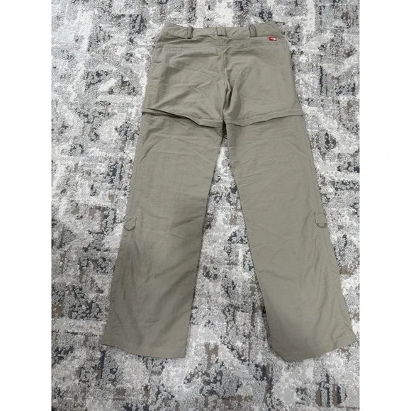 The North Face Womens Pants Size 8 Long Roll-Up Tab Relaxed Fit Tan Beige - Picture 10 of 12